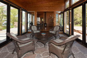 Flagstone Floor Breezeway - Country homes for sale and luxury real estate including horse farms and property in the Caledon and King City areas near Toronto